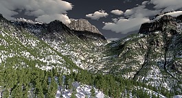 山风光,山,数字艺术