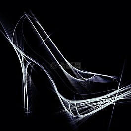 妇女的鞋子,鞋,段