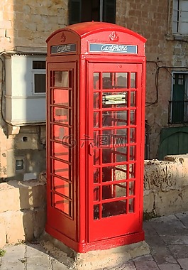 马耳他,瓦莱塔,公用电话亭