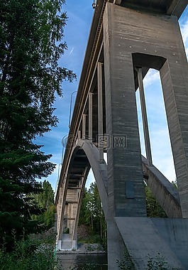 桥,alder流的桥梁,夏天