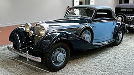 老式的梅赛德斯-奔驰,敞篷车,1938