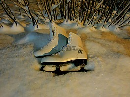溜冰鞋,雪,两