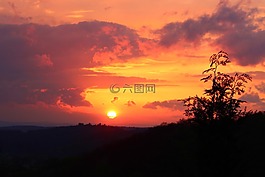 性质,日落,黑森
