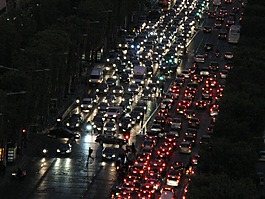汽车,路,在晚上