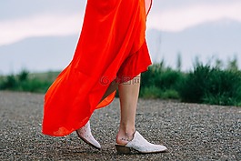 人,女子,橙色