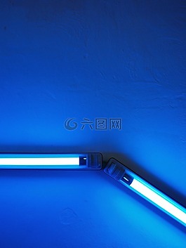 光,氖,蓝色