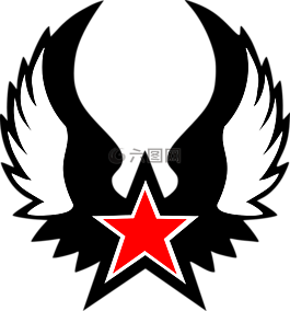 翼,会徽,黑
