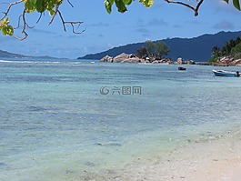 海滩,美丽的海滩,塞舌尔