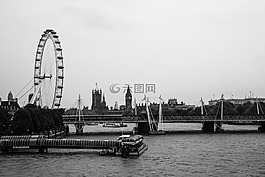 伦敦,伦敦眼,河