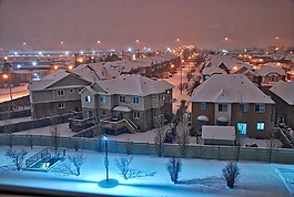 雪,降雪,屋顶