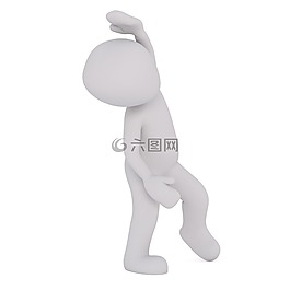 运动,拉伸,在头上