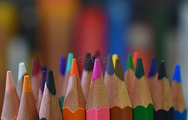 彩色的铅笔,铅笔,多彩