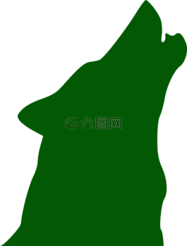 狼,嚎叫,侧影