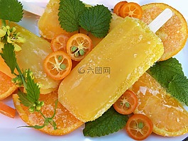 冰,冰淇淋,水果冰淇淋