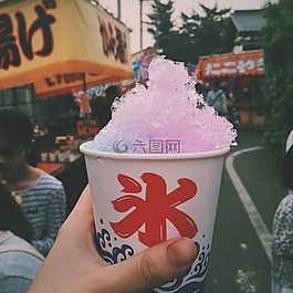 人,杯,冰