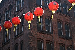 中国新的一年,中国的灯笼,唐人街