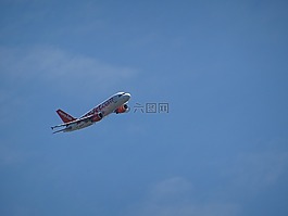 飞机,启动,离境