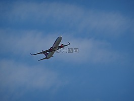 飞机,启动,离境