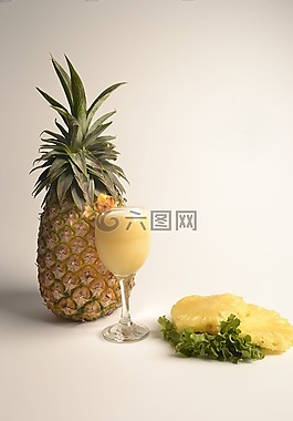 菠萝,冰镇果汁朗姆酒,水果