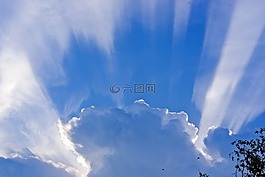 天空,云,蓝蓝的天空