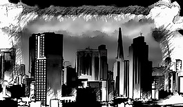 芝加哥,天际线,scetch