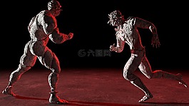 cgi,人形,石