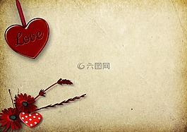 心脏,纸,背景图像
