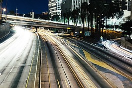 城市,夜,交通
