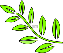 叶,嫩枝,植物