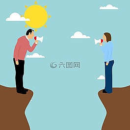 冲突,离婚,喊话器