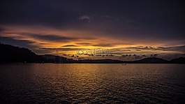 日落,预订,abendstimmung