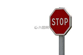 停止,迹象,红色