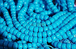 珍珠,项链,蓝色