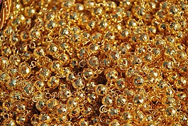 项链,珍珠,黄金