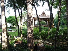 凉亭,华盖,花园