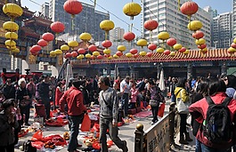 中国,寺,中国新的一年