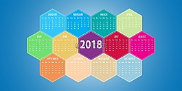 日历2018,议程,年度