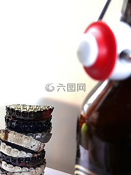 瓶盖,封装,啤酒瓶