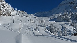 滑雪运行,滑雪,滑雪坡