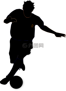 足球,球员,侧影