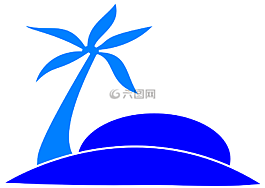棕榈树,叶,岛
