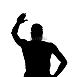 男子,你好,举手
