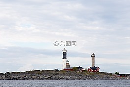 灯塔,海,轻的房子