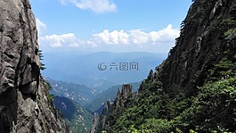 黄山,白云,蓝天