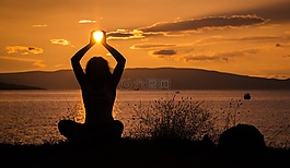 太阳,控股,日落