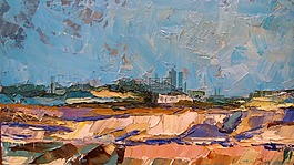 采石场,画布,油