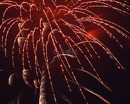 烟花,红色,橙色