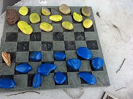 跳棋,公园,游戏