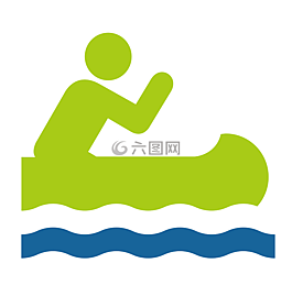 皮划艇,绿色,水