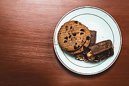 咖啡与饼干,饼干,咖啡和饼干。